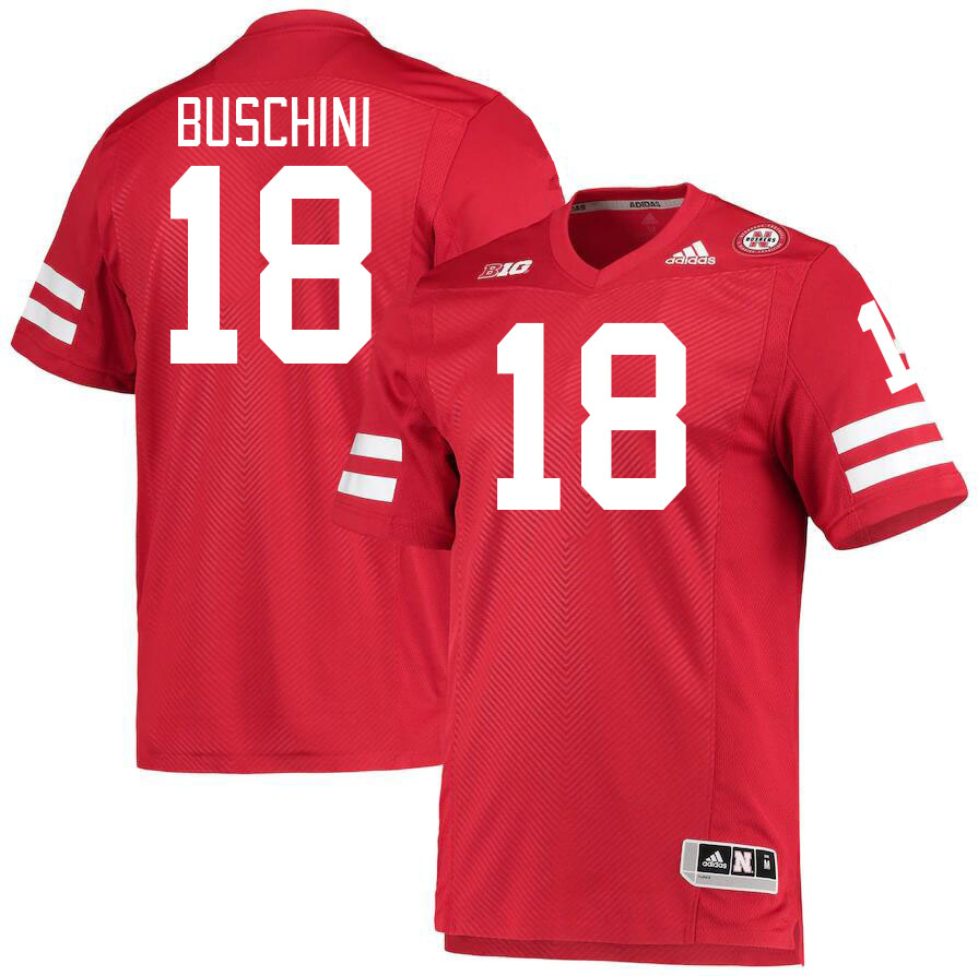 Men #18 Brian Buschini Nebraska Cornhuskers College Football Jerseys Stitched Sale-Red